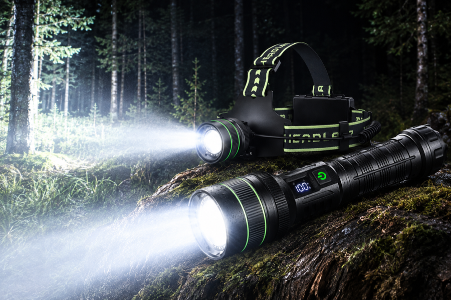 Hunting Light Pack – Headlamp + Flashlight – Save 20%